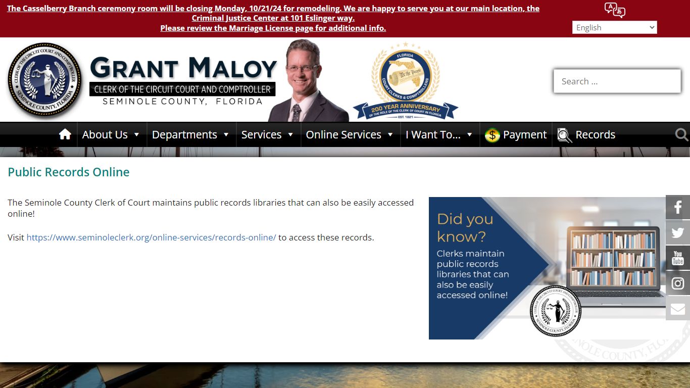 Public Records Online - Seminole County Clerk of the Circuit Court ...