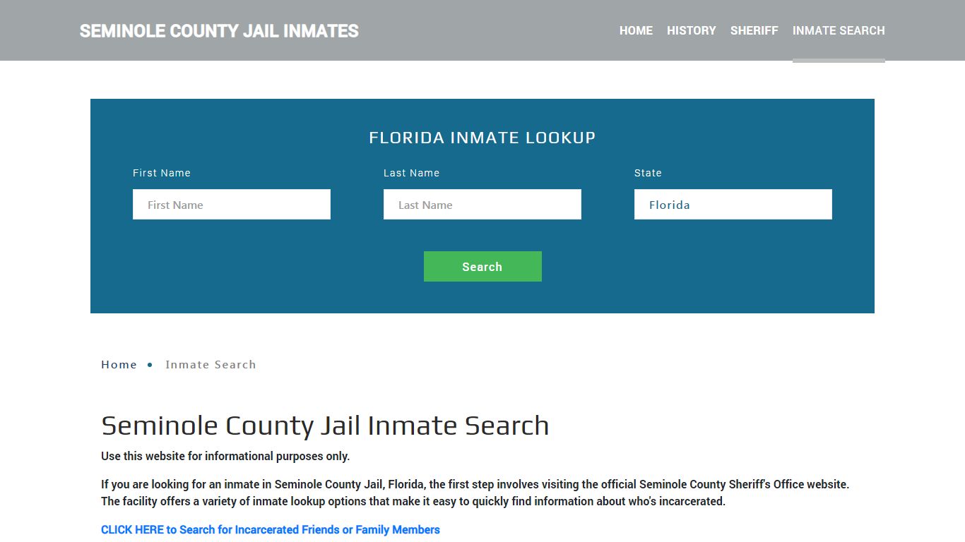 Seminole County, FL Detainee Lookup